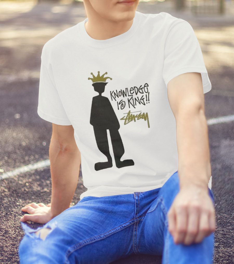 Stussy Knowledge Is King Silhouette With Crown T-Shirt