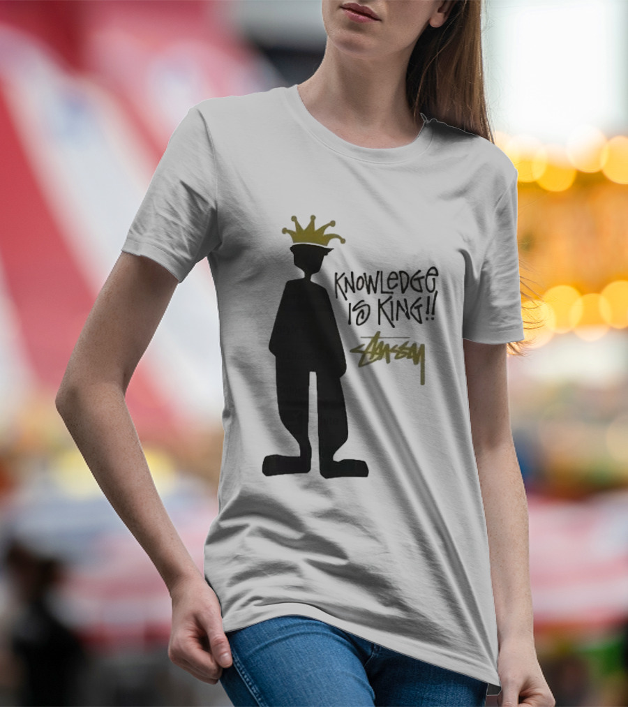 Stussy Knowledge Is King Silhouette With Crown T-Shirt