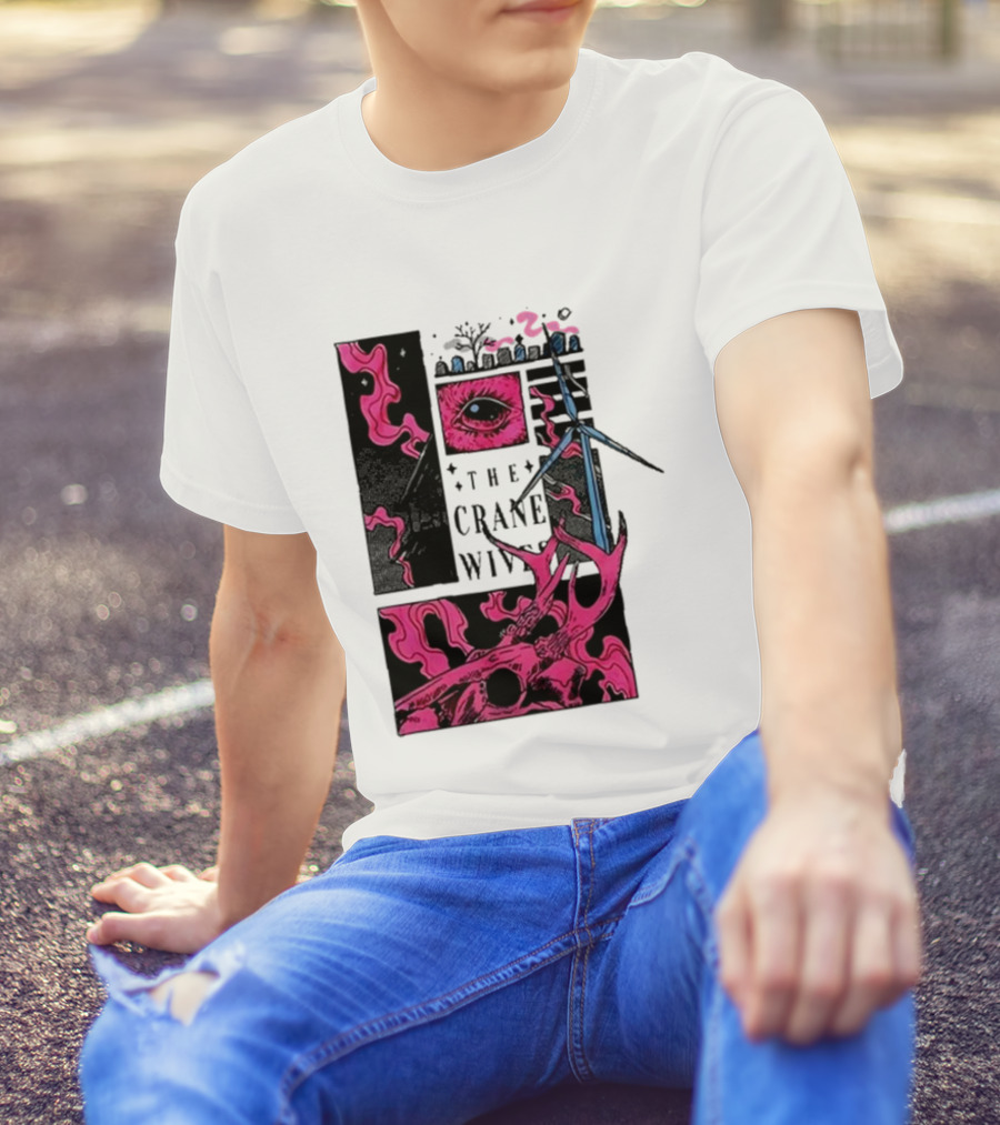 The Crane Wives The Well Pink Skull And Windmill T-Shirt