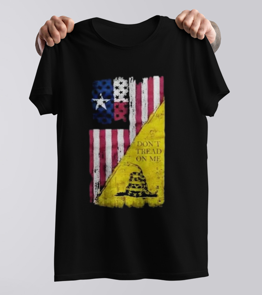 Don’t Tread On Me American Flag Gadsden Snake Vintage T-Shirt