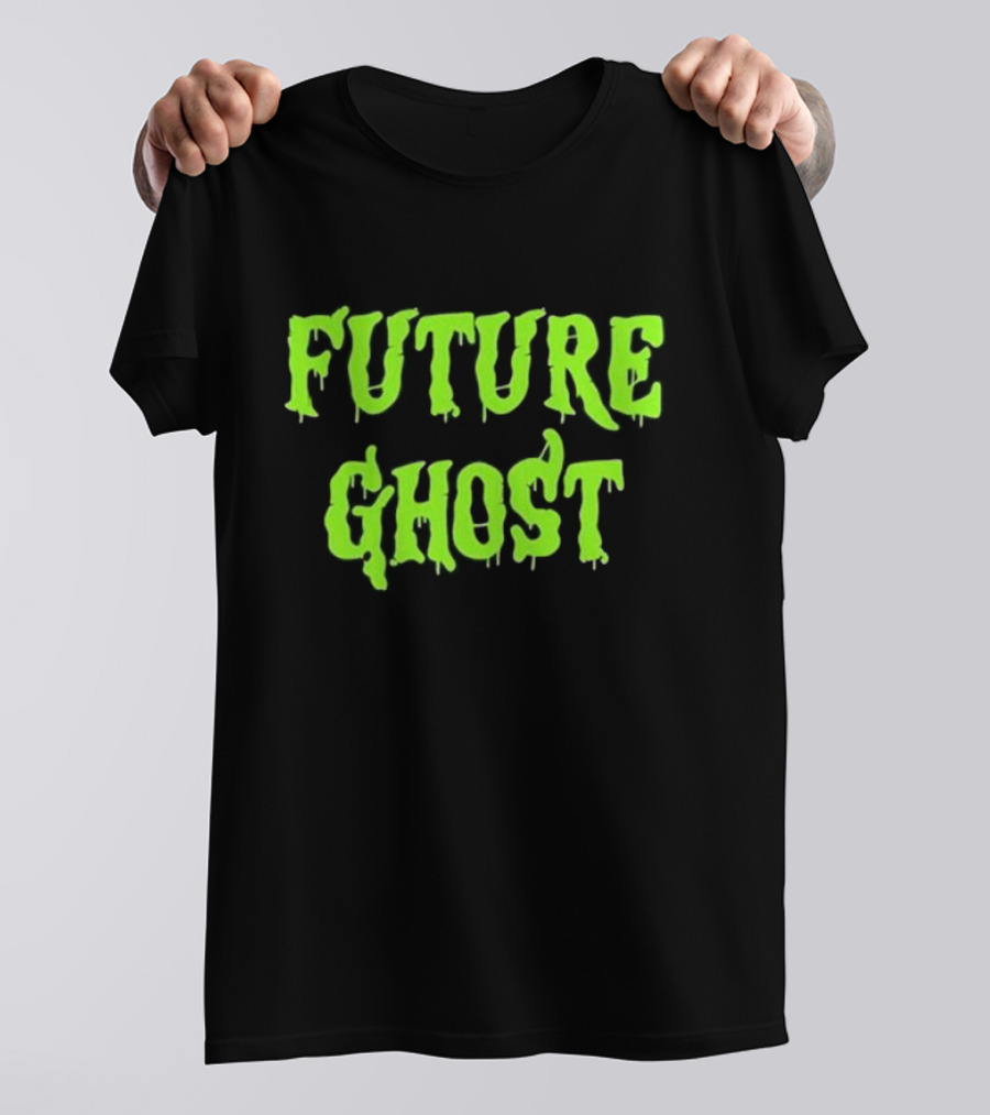 Future Ghost Halloween Spooky Green Text T-Shirt
