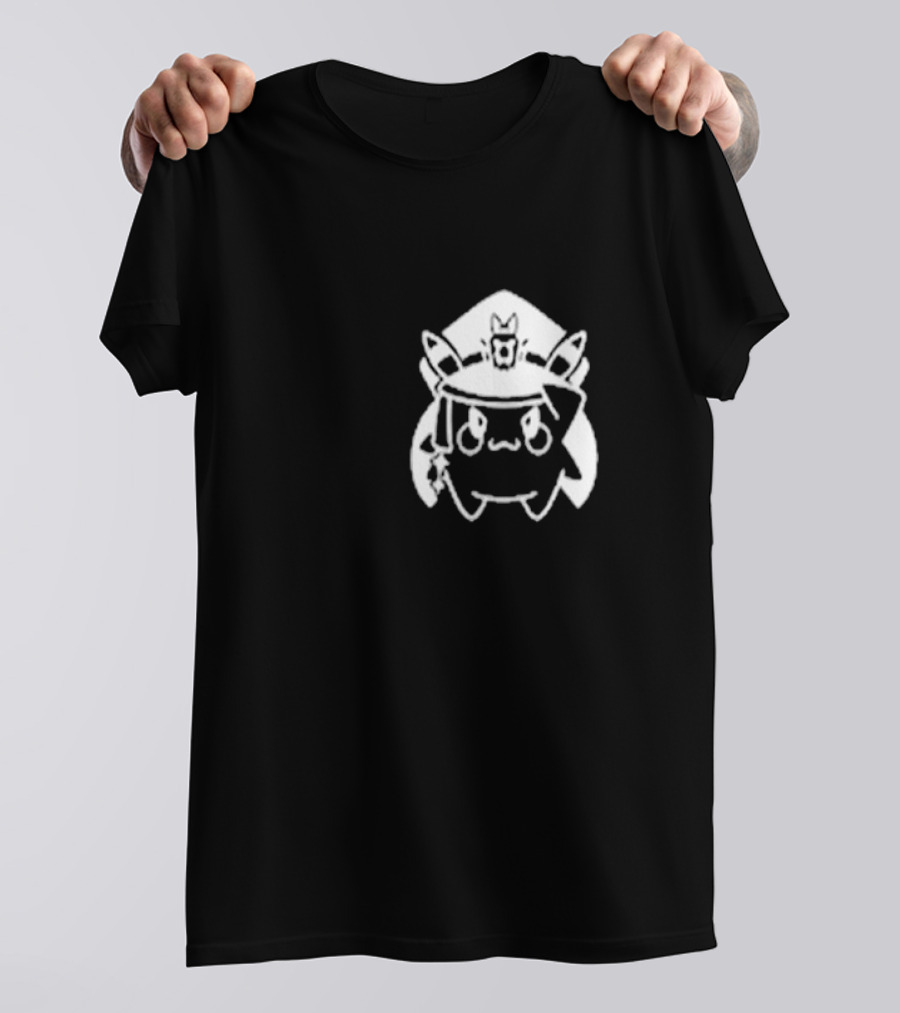 Matara Kan Store Cadet Momo Pikachu Hat Cat Ears Patch T-Shirt