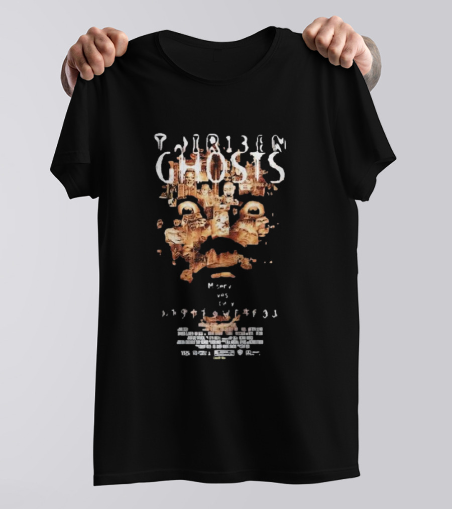 Thir13en Ghosts Movie Poster Montage With Mask And Faces T-Shirt