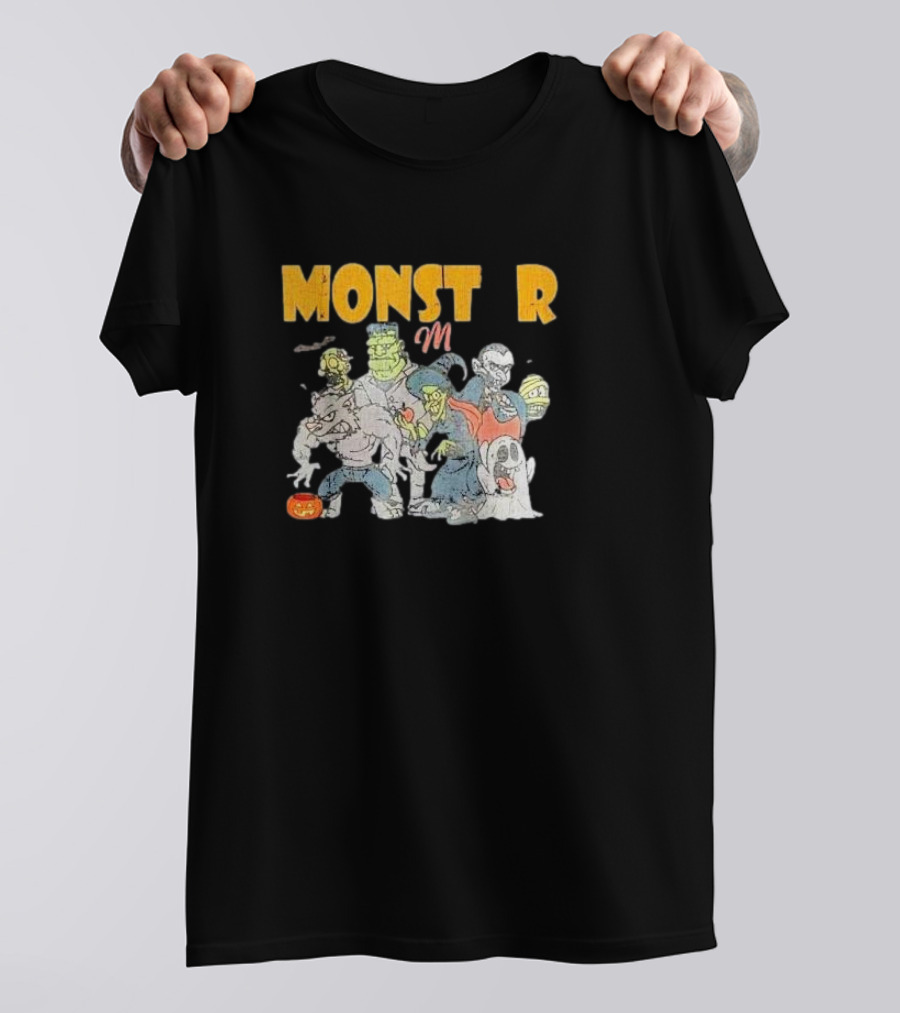 Monst M R Monster Mash Vintage Ghost Halloween T-Shirt