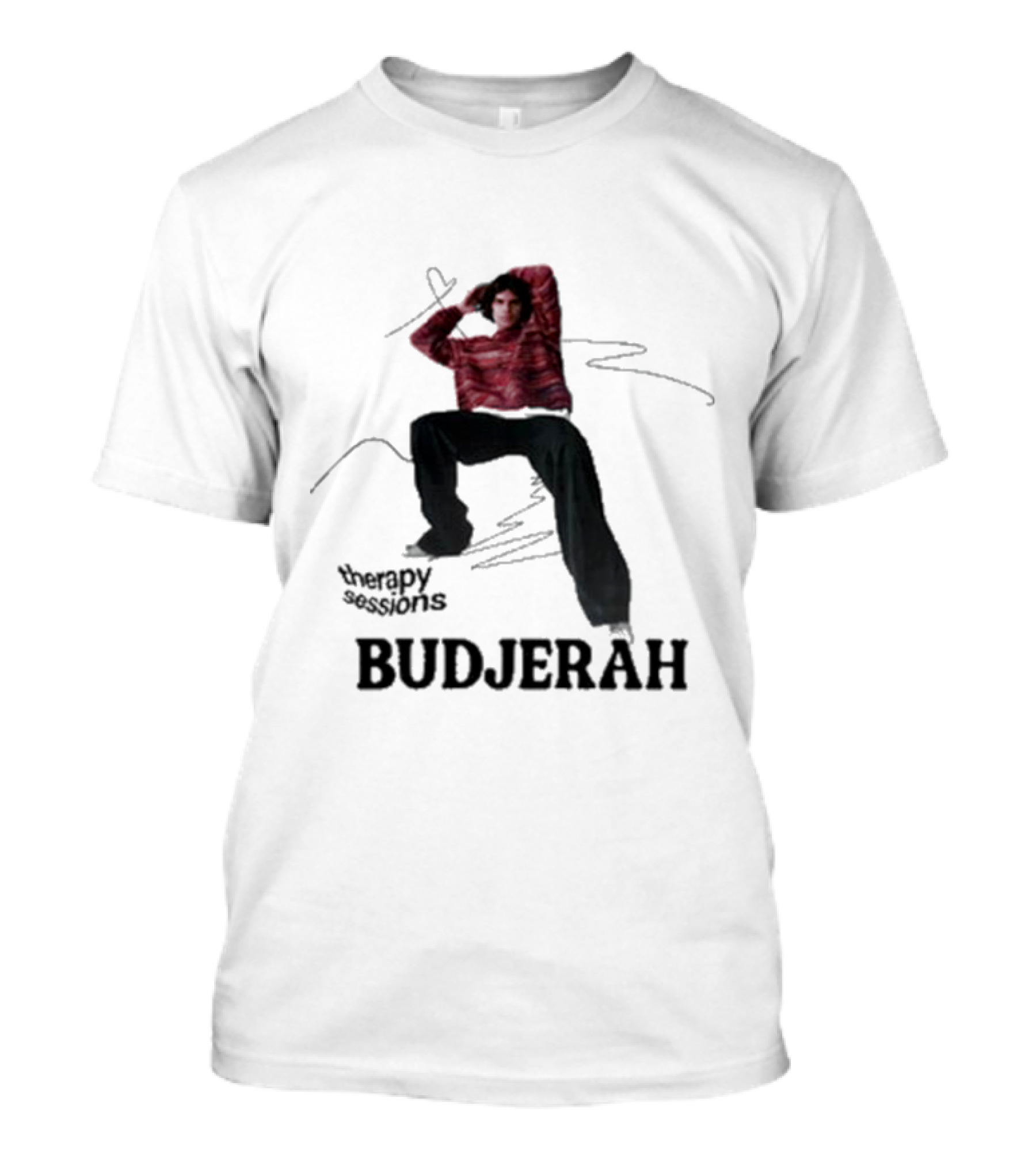Budjerah Therapy Sessions Tour Relaxed Pose And Text T-Shirt