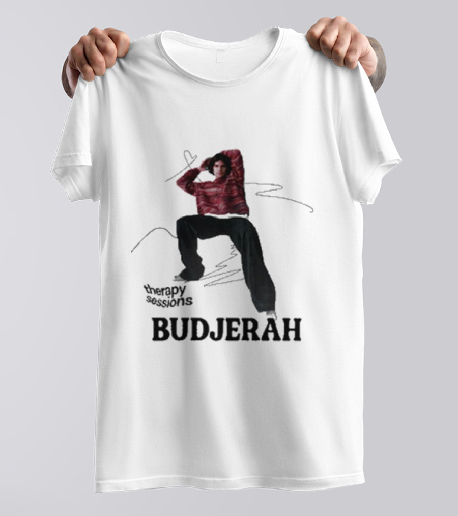 Budjerah Therapy Sessions Tour Relaxed Pose And Text T-Shirt