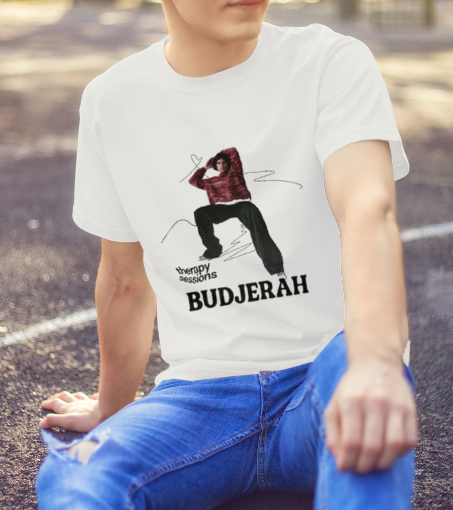 Budjerah Therapy Sessions Tour Relaxed Pose And Text T-Shirt