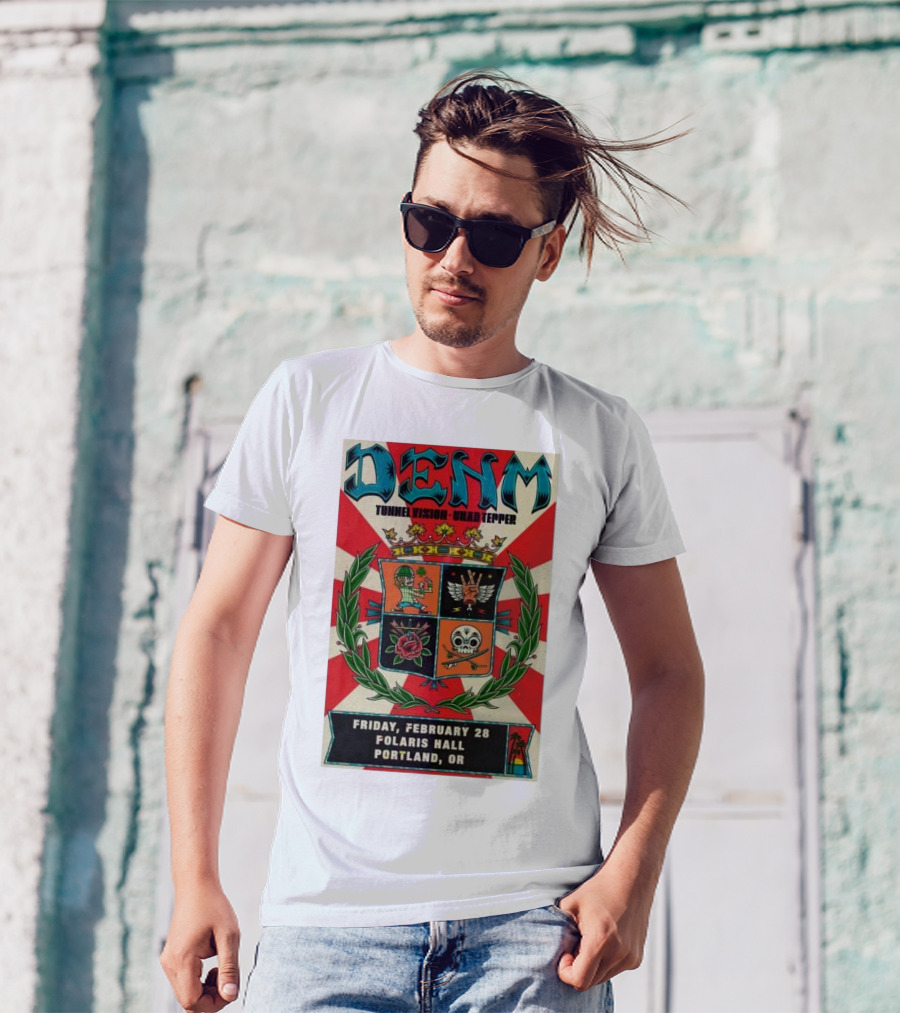 DENM Tunnel Vision Tour With Park Tepper At Polaris Hall Portland On February 28 T-Shirt
