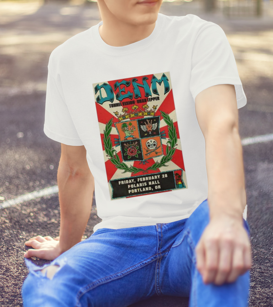 DENM Tunnel Vision Tour With Park Tepper At Polaris Hall Portland On February 28 T-Shirt