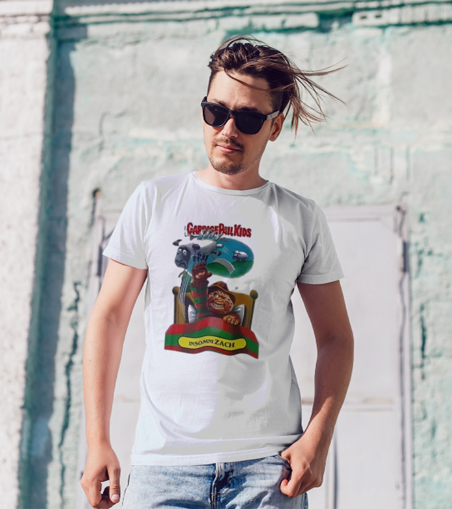 Garbage Pail Kids Insomni Zach Freddy Krueger Sheep Jumping Bed T-Shirt