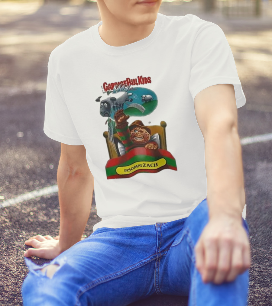 Garbage Pail Kids Insomni Zach Freddy Krueger Sheep Jumping Bed T-Shirt