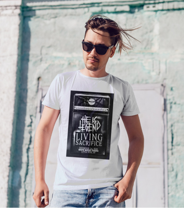 He Is Legend Living Sacrifice December 14 2024 White Water Tavern Little Rock AR Event T-Shirt