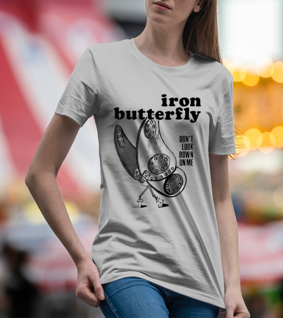 Iron Butterfly Don't Look Down On Me Walking Figure T-Shirt