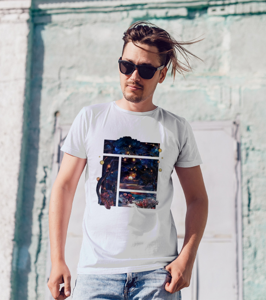 Zedd Automatic Yes Enchanted Forest Sunset Night Sky T-Shirt