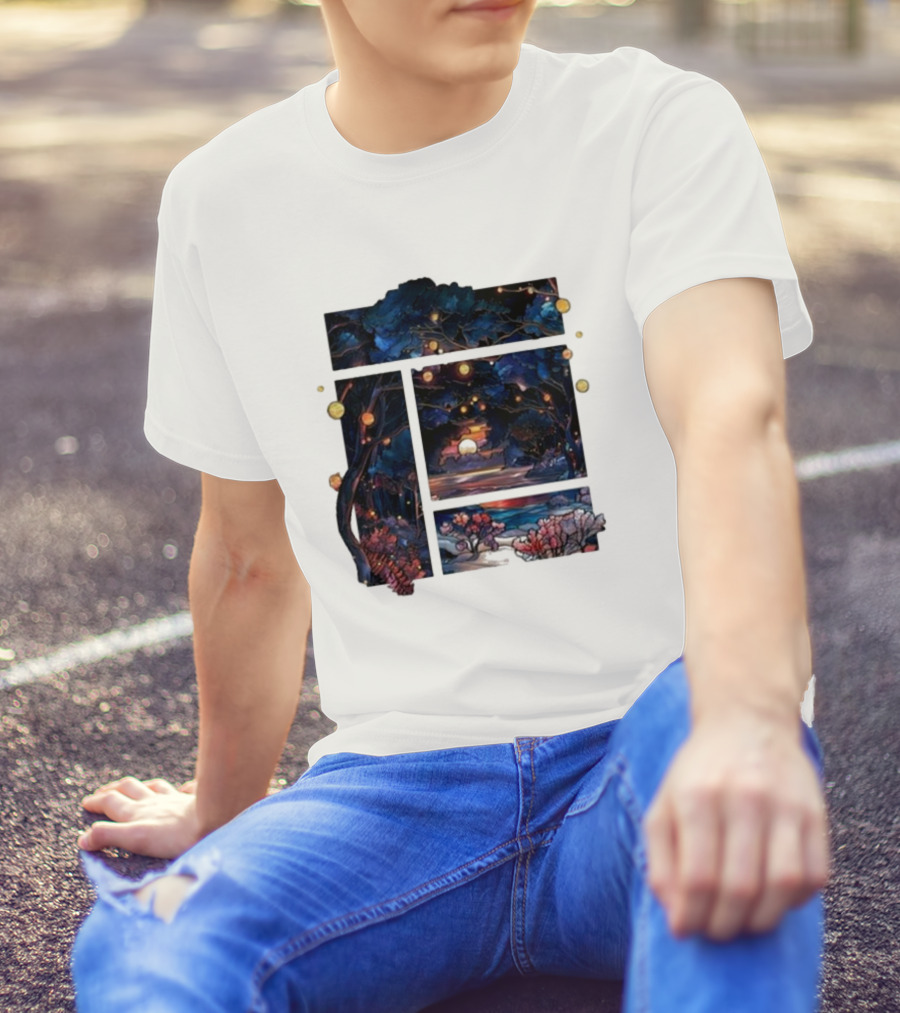 Zedd Automatic Yes Enchanted Forest Sunset Night Sky T-Shirt