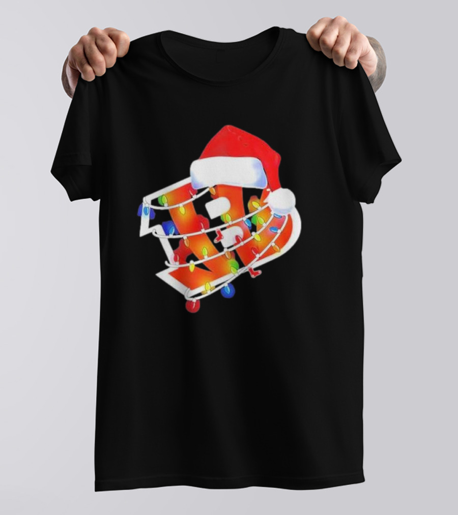 Cincinnati Bengals Christmas Lights Santa Hat T-Shirt