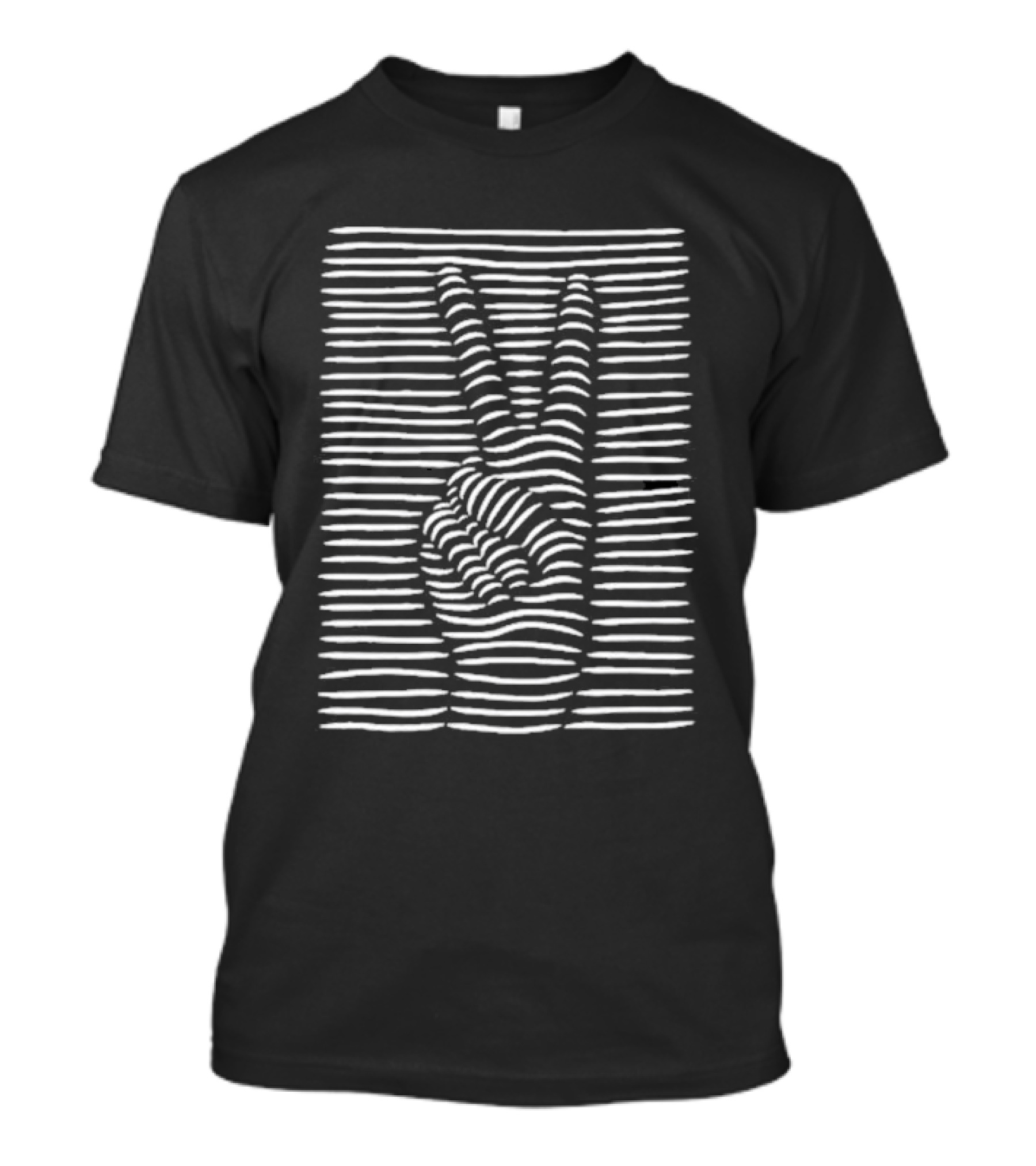 Peace Sign Hand Lines Optical Illusion T-Shirt
