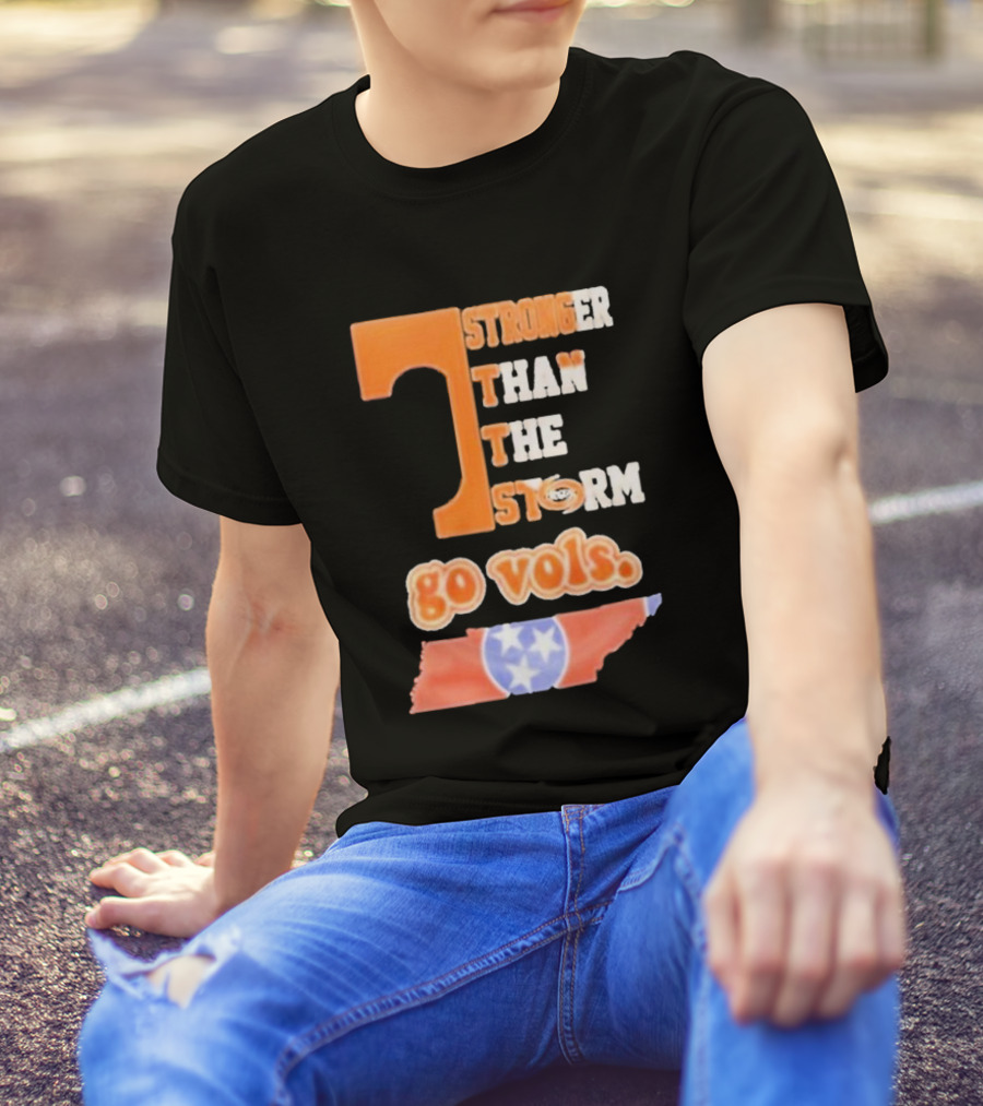 Tennessee Volunteers Stronger Than The Storm Go Vols T-Shirt