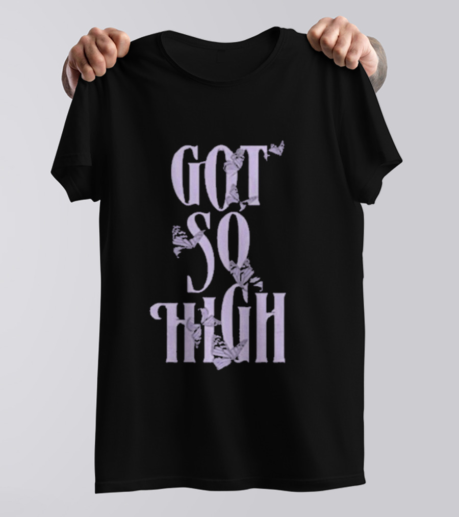 The Pretty Reckless Got So High Butterfly Text T-Shirt