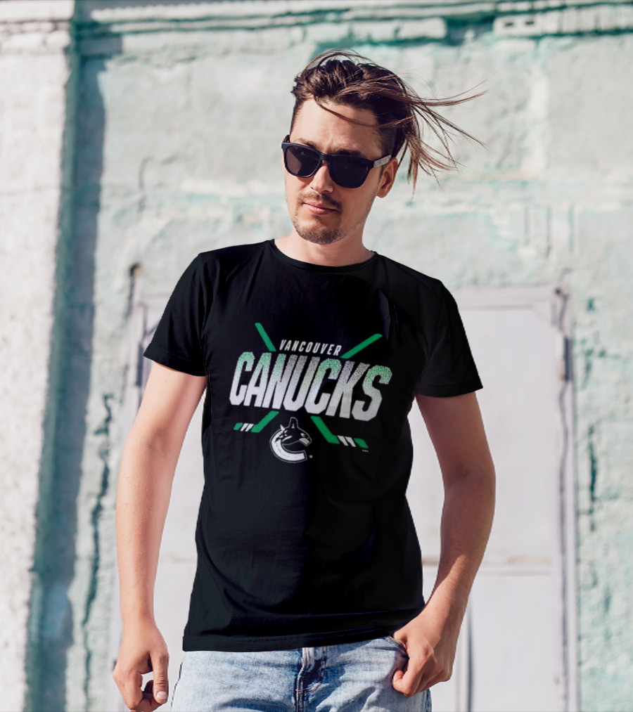 Vancouver Canucks Team Covert Hockey Sticks T-Shirt