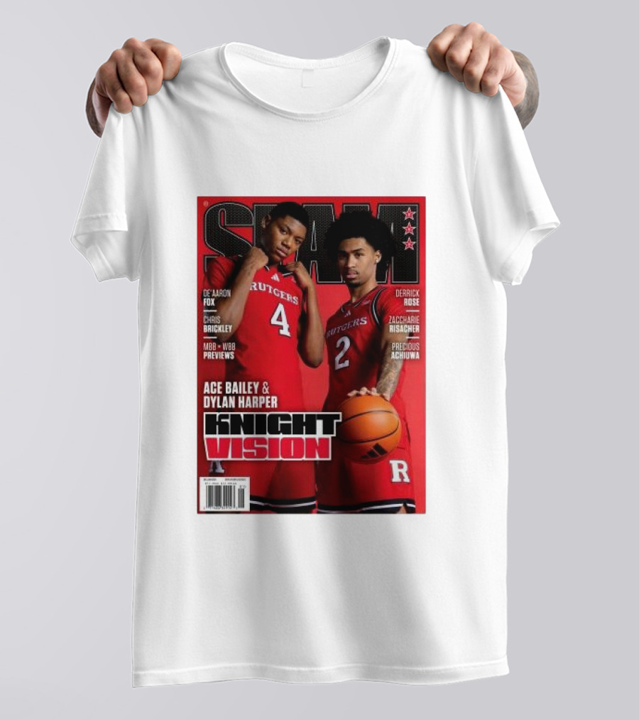 Rutgers Scarlet Knights Slam 253 Knight Vision Ace Bailey Dylan Harper T-Shirt