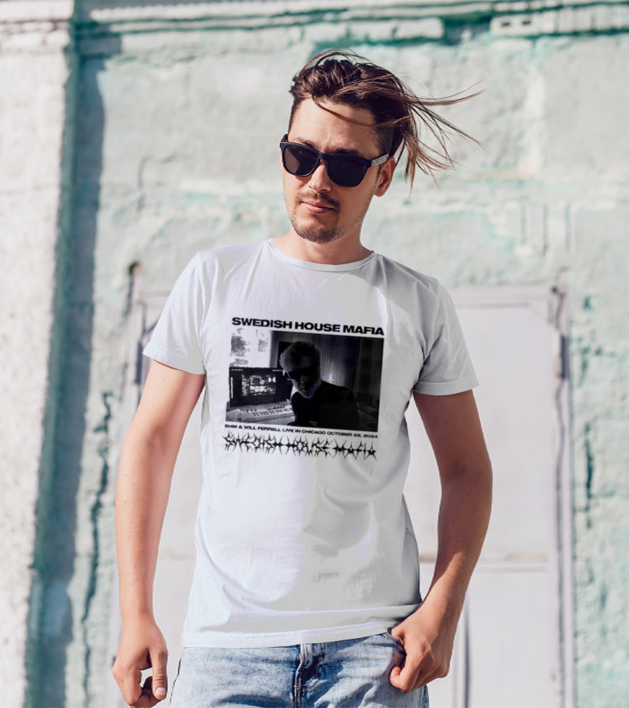 SWEDISH HOUSE MAFIA SHM And WILL FERRELL LIVE IN CHICAGO OCTOBER 26 T-Shirt