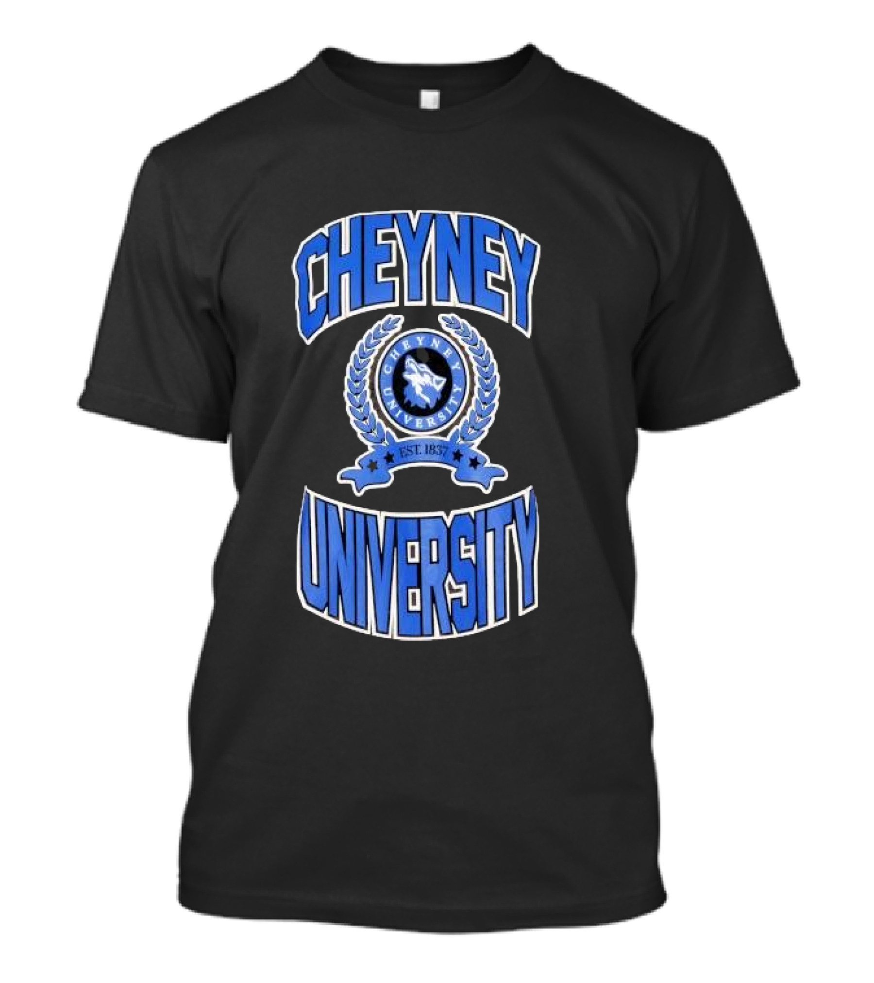 Cheyney University Vintage Est 1837 Campus Remix Blue Laurel Emblem T-Shirt
