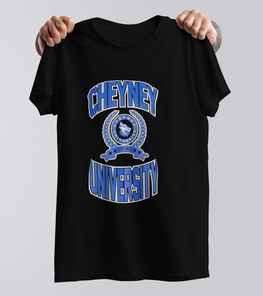 Cheyney University Vintage Est 1837 Campus Remix Blue Laurel Emblem T-Shirt