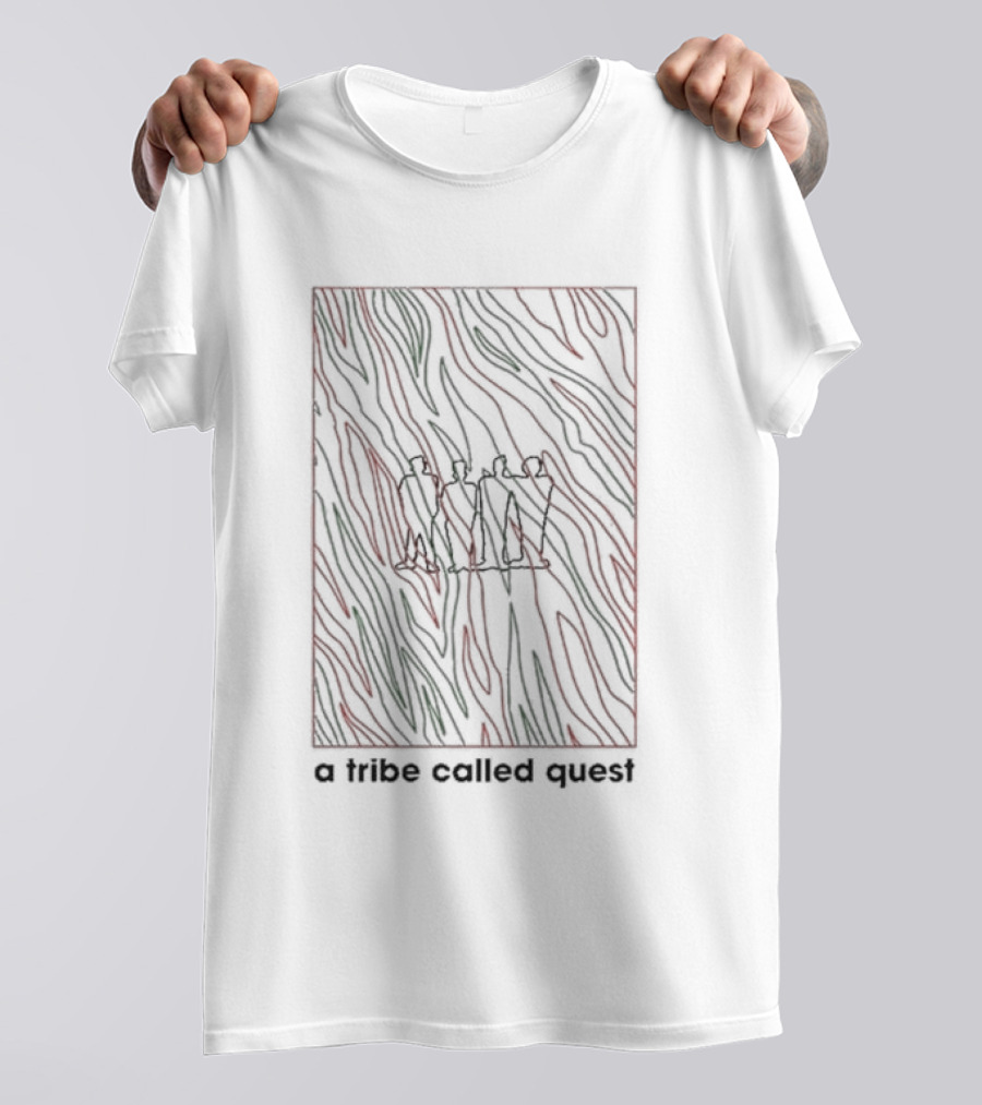 A Tribe Called Quest Abstract Line Figures And Bold Wavy Stripes T-Shirt