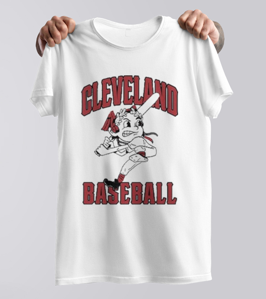 Cleveland Baseball Chief Wahoo Running Mascot T-Shirt