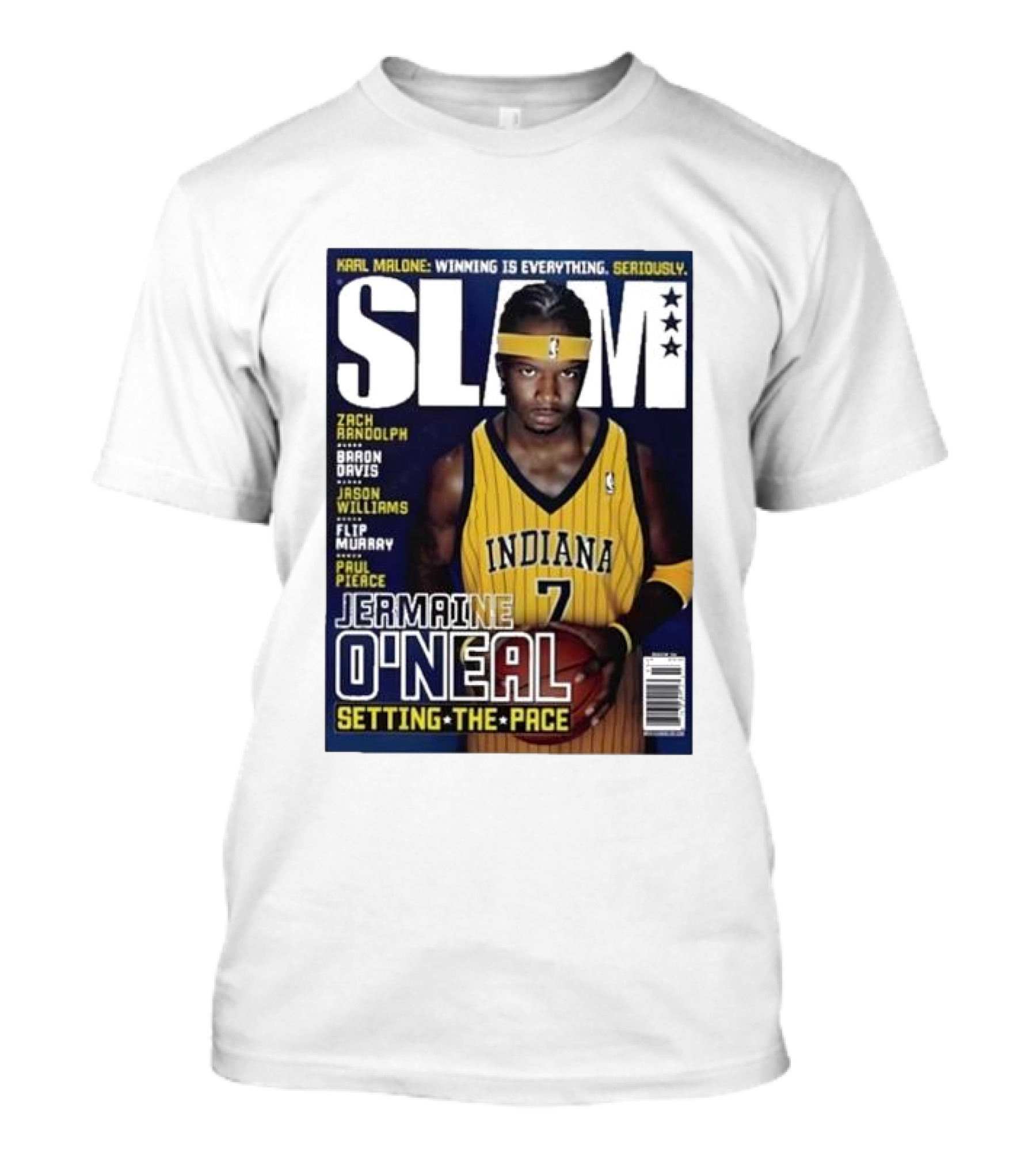Slam Cover Jermaine O’Neal Indiana Pacers Setting The Pace T-Shirt