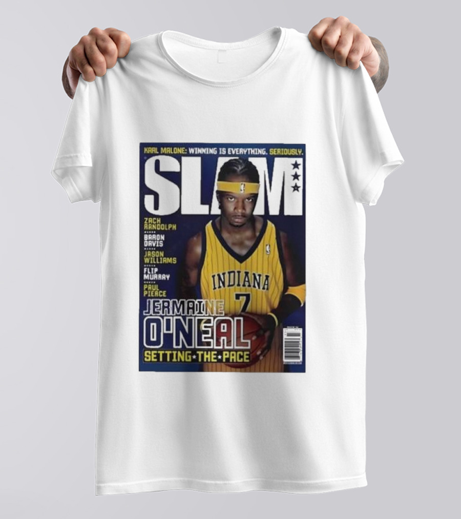 Slam Cover Jermaine O’Neal Indiana Pacers Setting The Pace T-Shirt