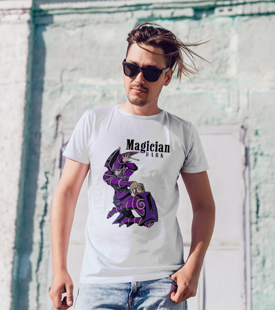 Magician Dark Smoking Mage Card Pose T-Shirt