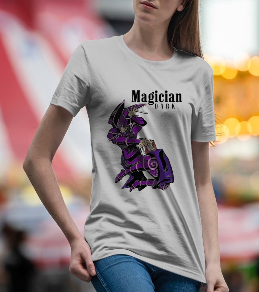 Magician Dark Smoking Mage Card Pose T-Shirt