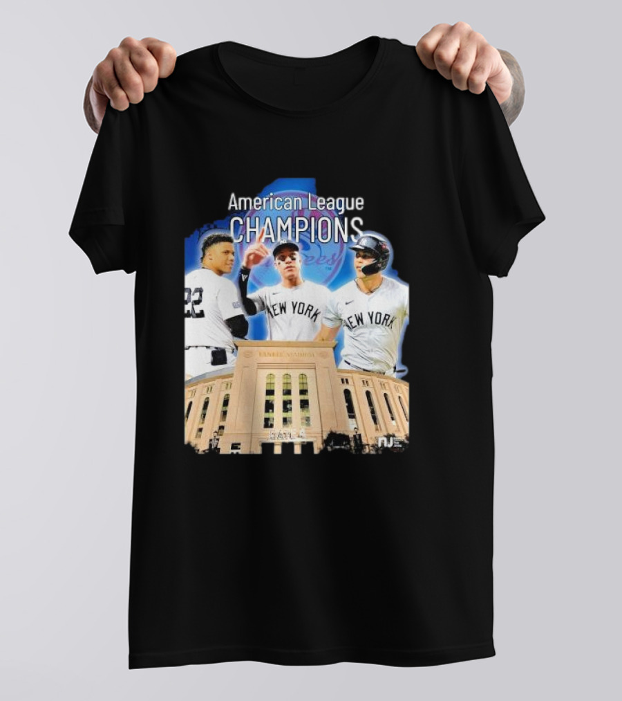 American League Champions New York Celebrate Yankees Stadium Gate 4 T-Shirt