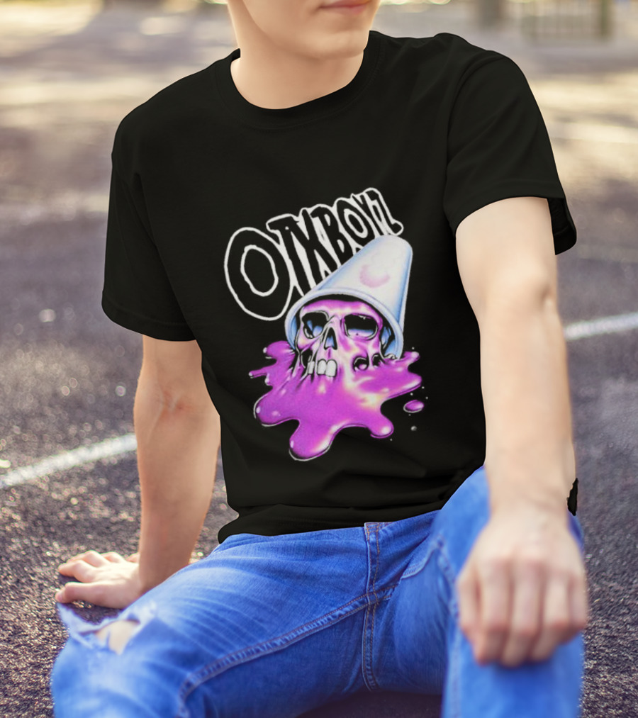 OZYBOYZ Geezy World Oil Spill Purple Skull Cup T-Shirt