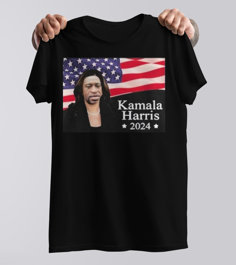 Kamala Harris 2024 George Floyd American Flag T-Shirt