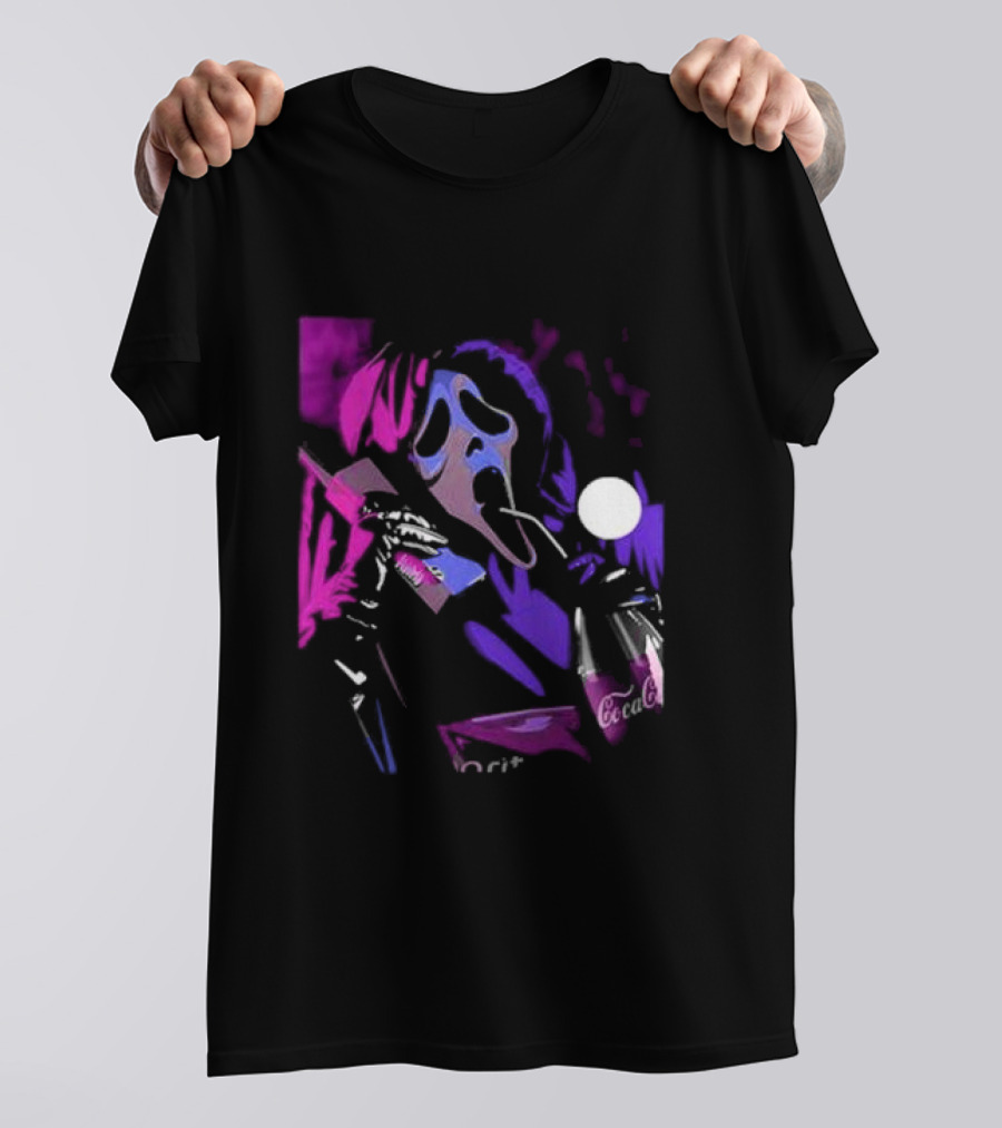 Coca-Cola Ghost Face Scream With Neon Accents T-Shirt