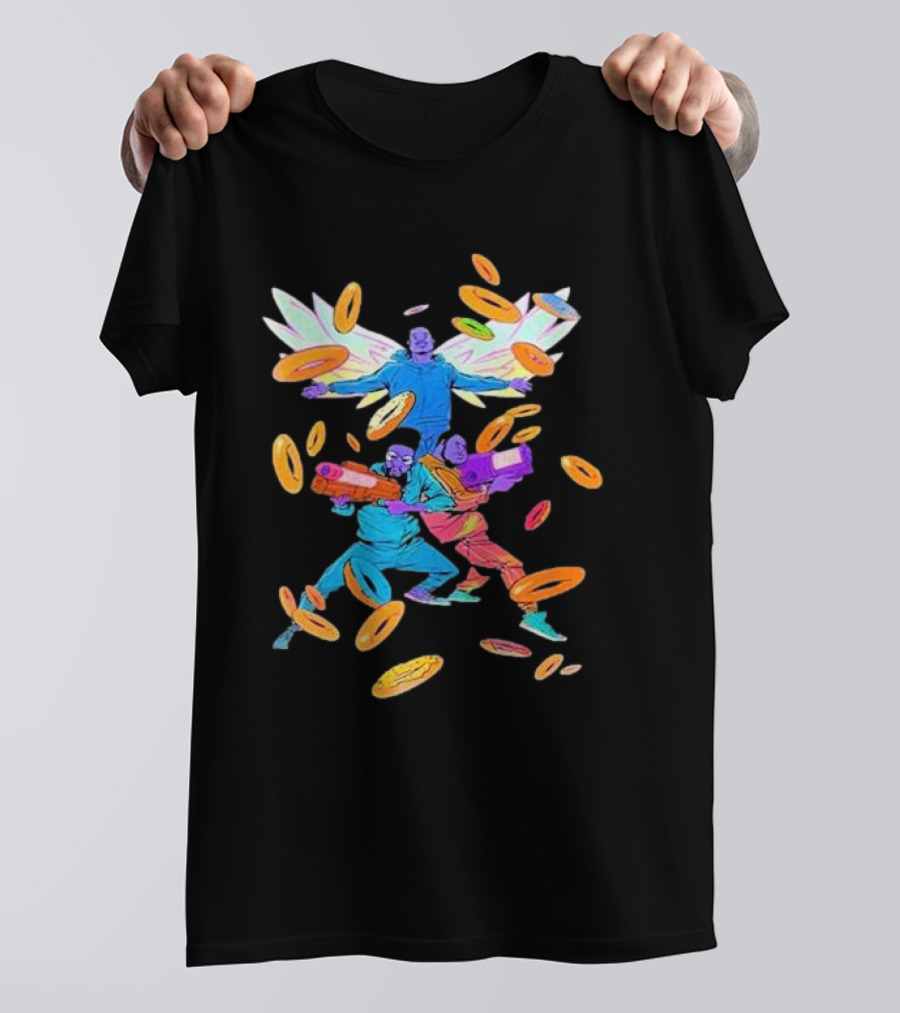 De La Soul Sanford Greene Colorful Characters With Golden Oodles T-Shirt