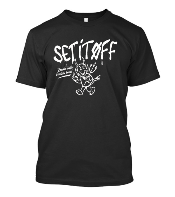 SET IT ØFF Crackin Smiles And Twistin Knives Devil T-Shirt