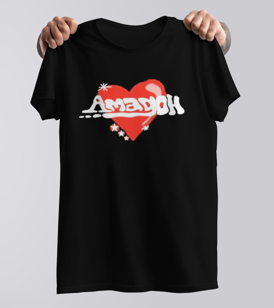 Amagoh Heart Design With Stars Kofi Amagoh T-Shirt