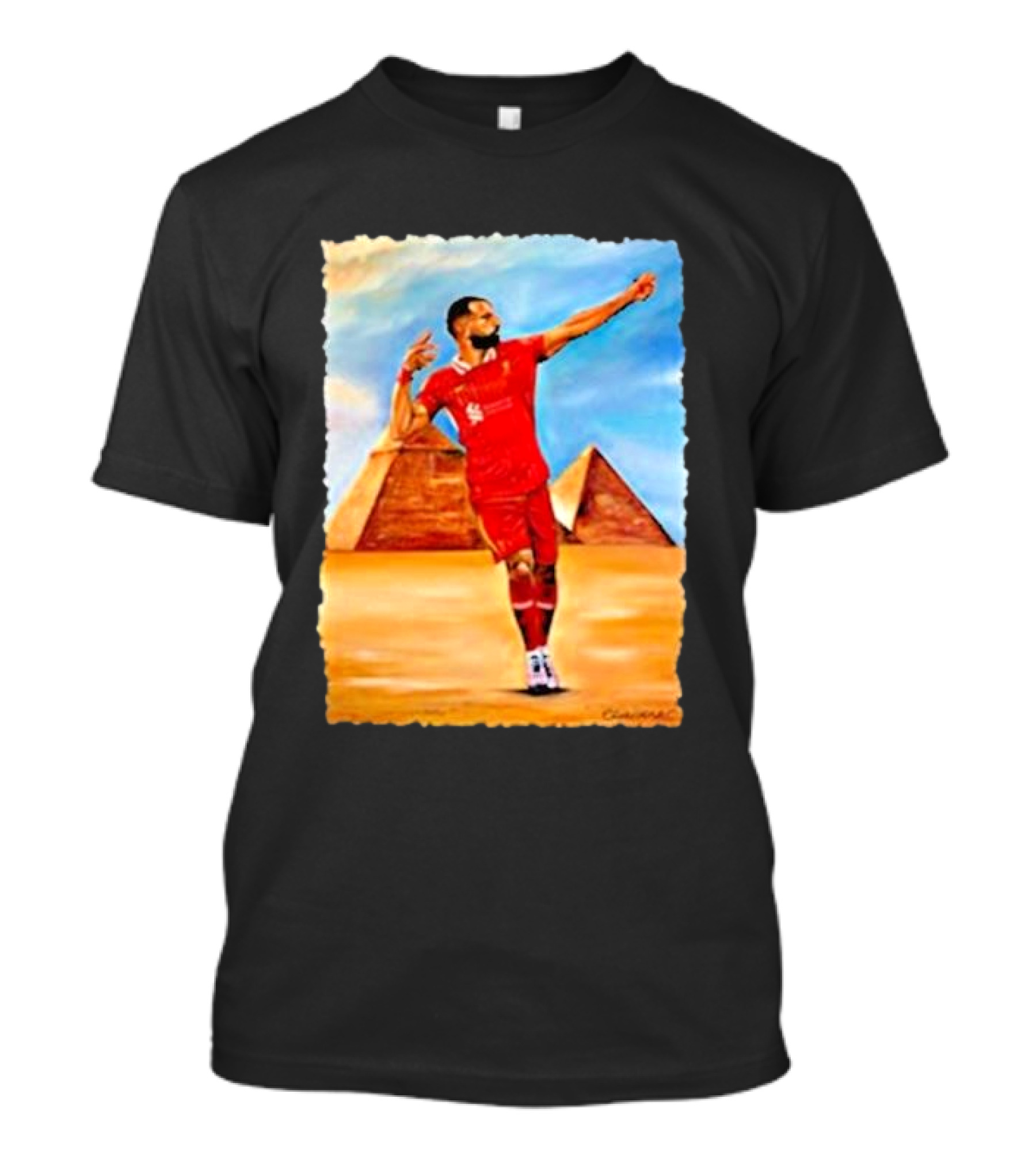Mo Salah Egyptian King Pyramid Celebration Liverpool Football T-Shirt