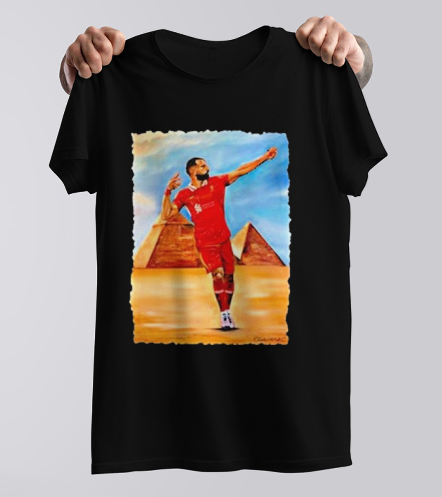 Mo Salah Egyptian King Pyramid Celebration Liverpool Football T-Shirt