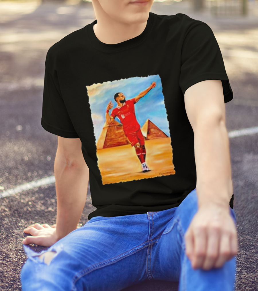Mo Salah Egyptian King Pyramid Celebration Liverpool Football T-Shirt