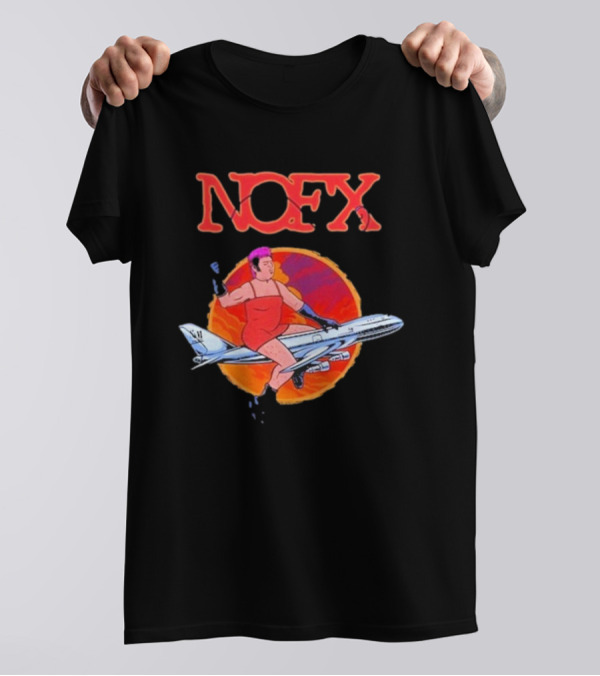 NOFX San Pedro CA October 4 5 6 2024 S&M Airlines Retro Cartoon Plane T-Shirt