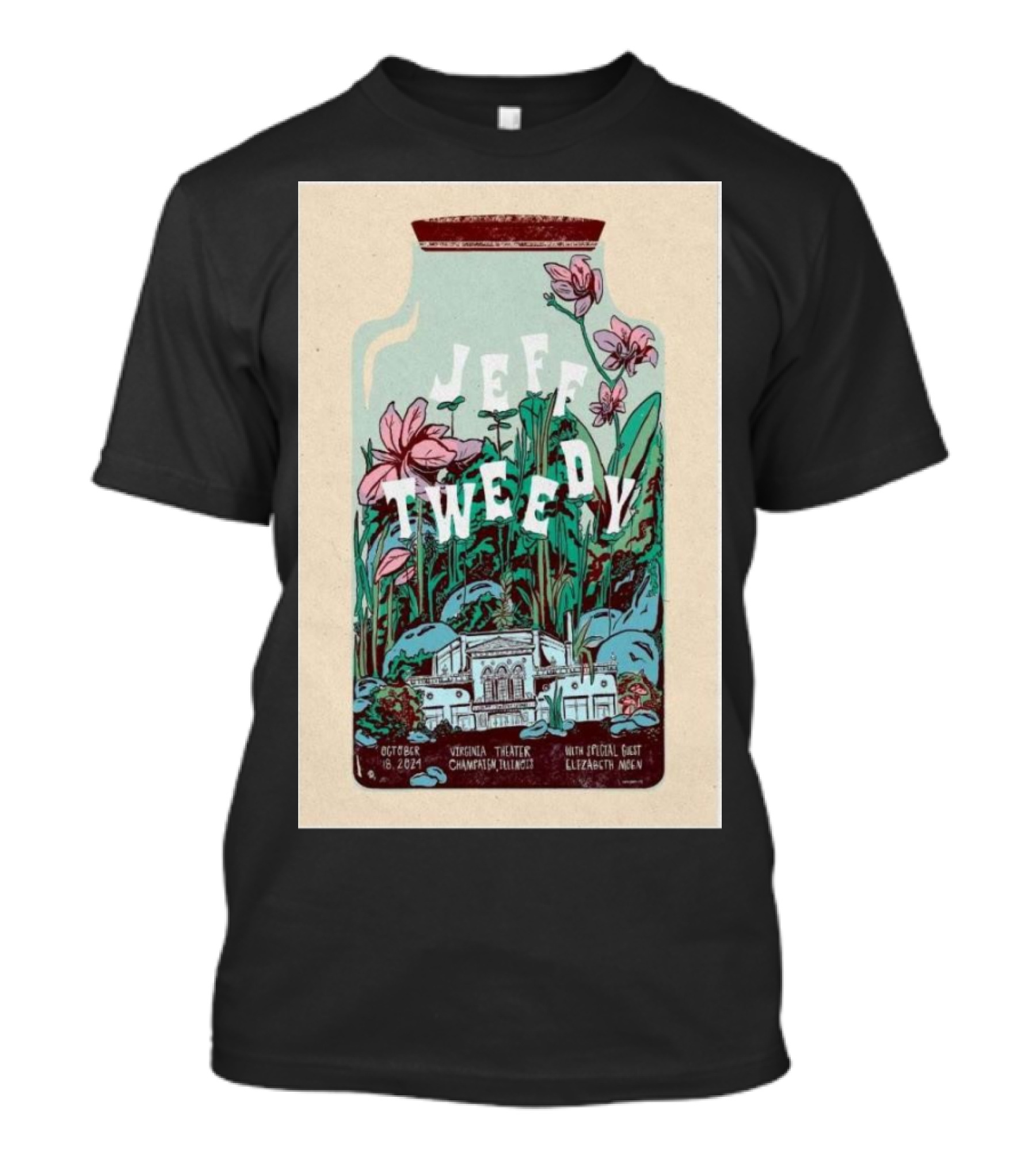 Jeff Tweedy October 18 2024 Virginia Theatre Champaign Il With Special Guest Elizabeth Moen T-Shirt