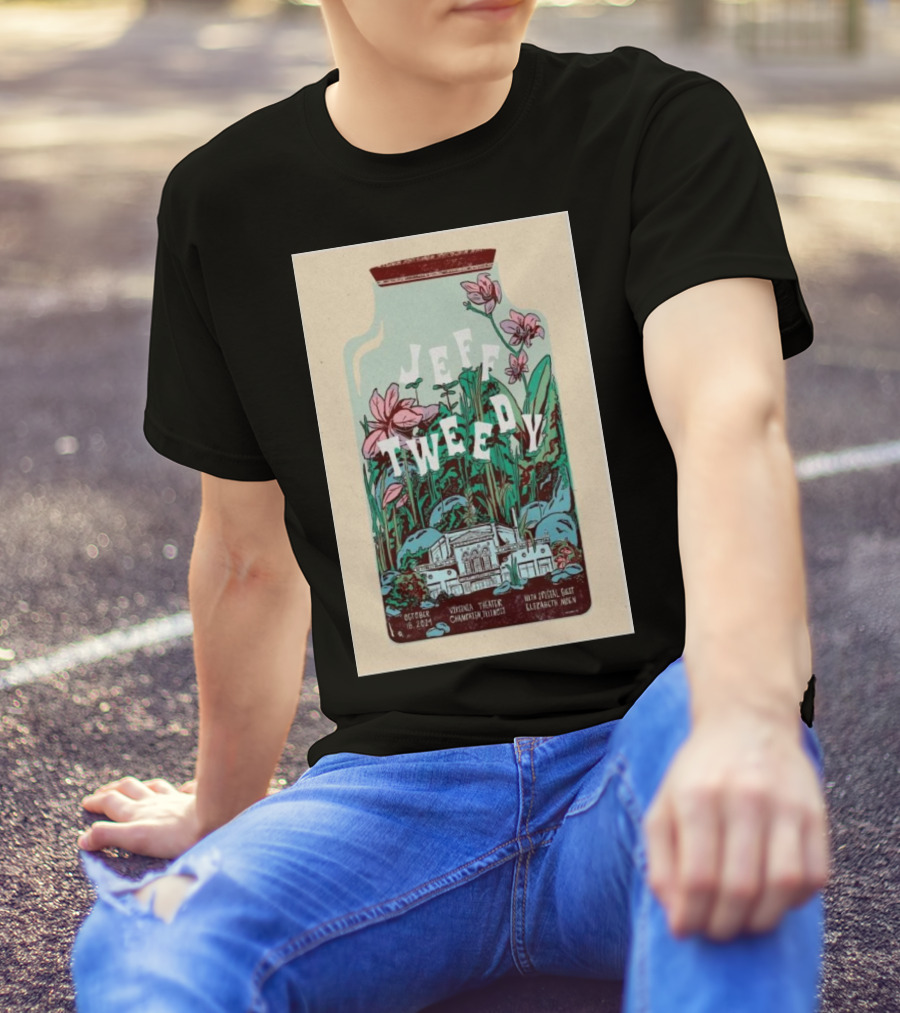 Jeff Tweedy October 18 2024 Virginia Theatre Champaign Il With Special Guest Elizabeth Moen T-Shirt