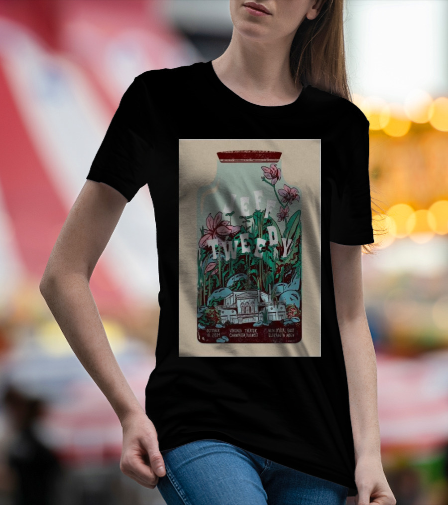 Jeff Tweedy October 18 2024 Virginia Theatre Champaign Il With Special Guest Elizabeth Moen T-Shirt