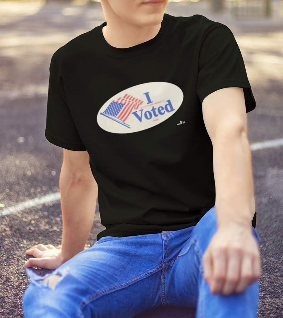 Pork I Voted Sticker I Got In Trouble Because I Voted Twice T-Shirt