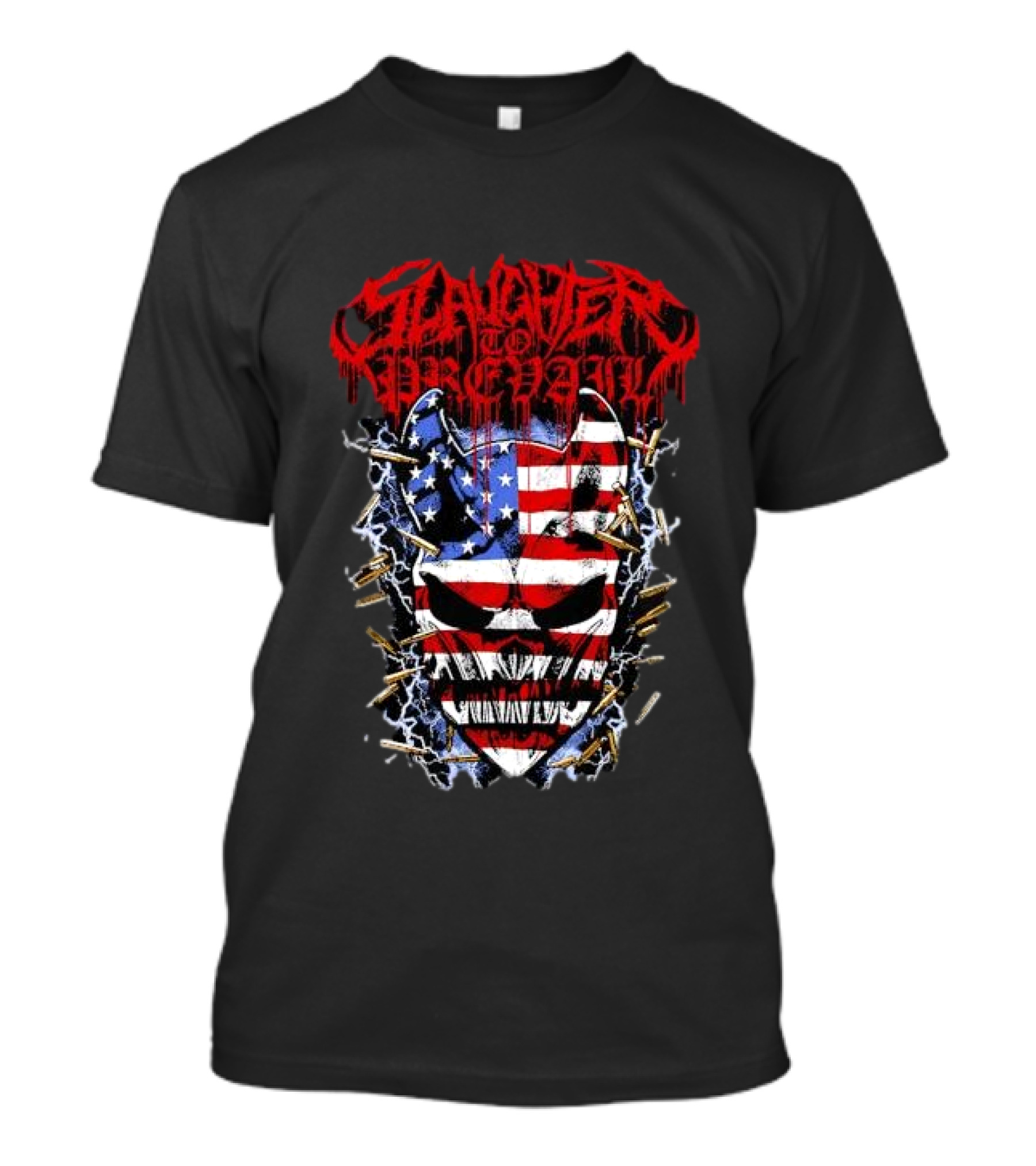 Slaughter To Prevail American Flag Mask USA Tour Dates T-Shirt